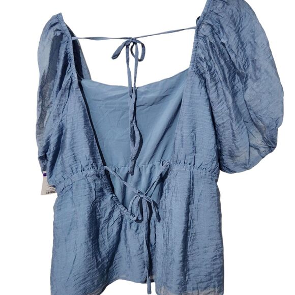 Melrose and Market top Size XXL Smoke Blue Color Open Back Lightweight - Picture 3 of 11